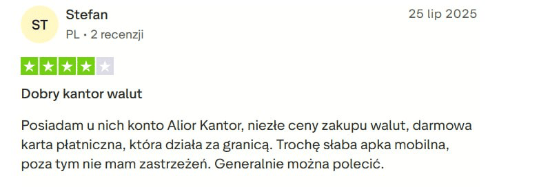 Alior Trader opinia