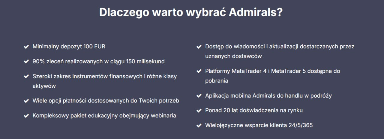 dlaczego warto wybrać Admirals