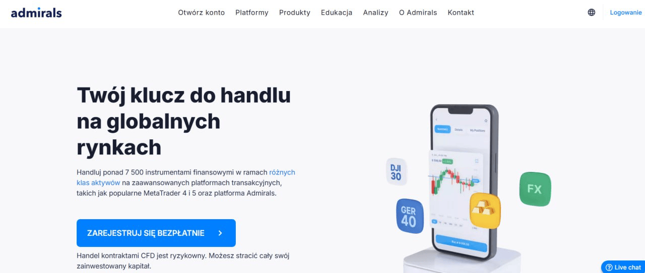 Admirals strona internetowa