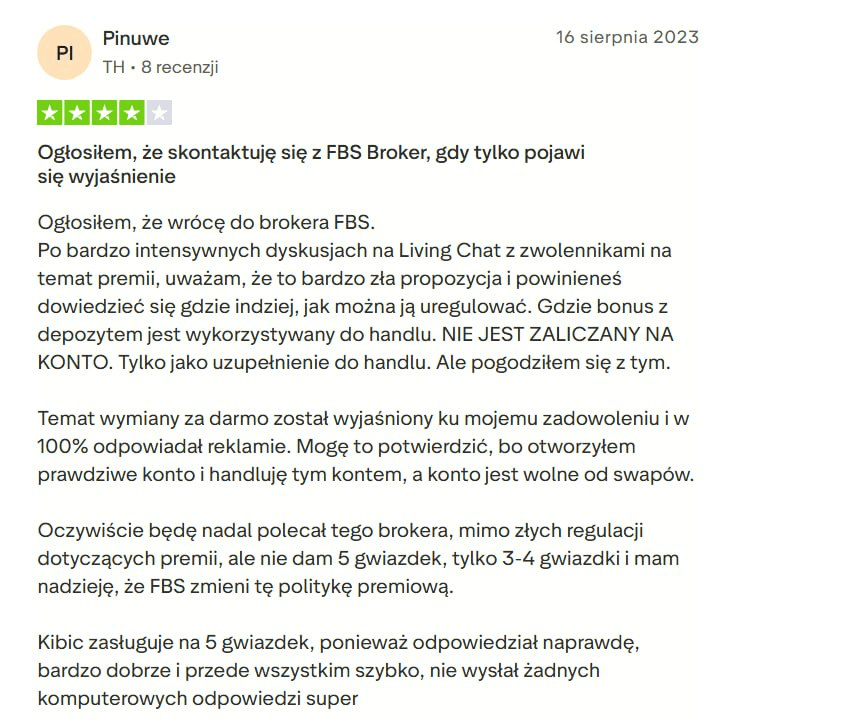 FBS opinie