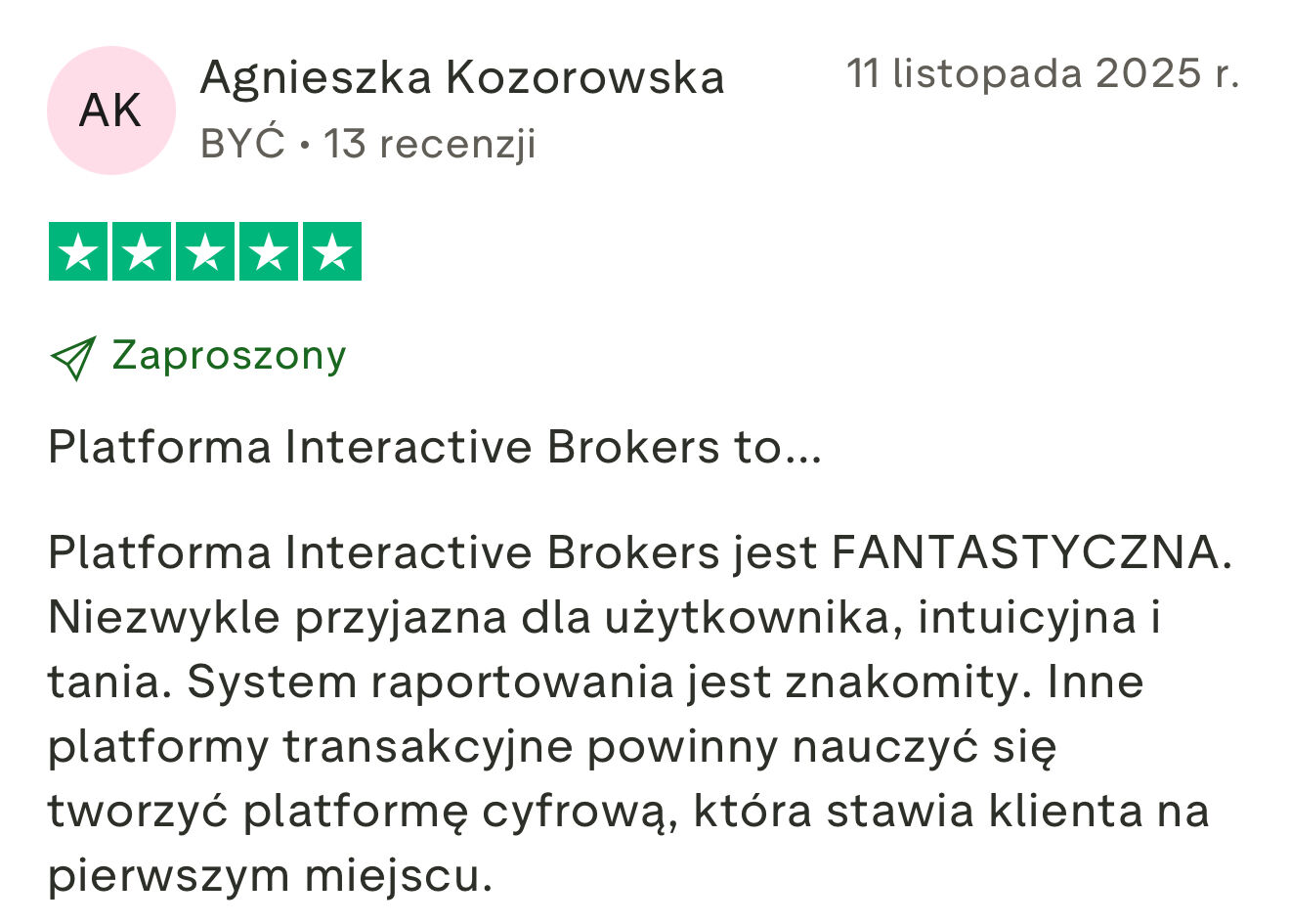 Interactive Brokers opinie 